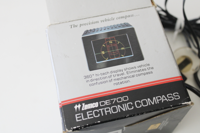 90s vintage vehicle navigation electronic compass Zemco DE700 in box