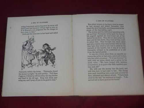 A Dog of Flanders, 1920s vintage illustrated child's book litho cover