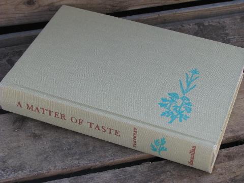 A Matter of Taste, 1960s vintage cookbook, spices and seasonings