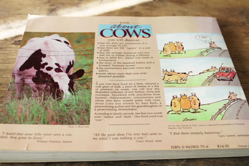 About Cows - cattle breeds, dairy industry history, farming facts 1990s vintage