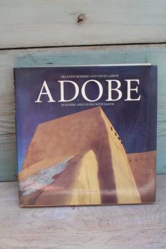 Adobe building  living with earth architectural design color photos 1990s book