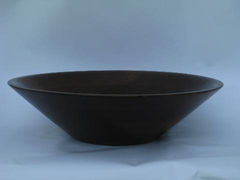 Amana colonies handmade turned black walnut wood bowl