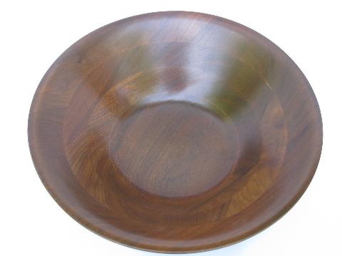 Amana colonies handmade turned black walnut wood bowl