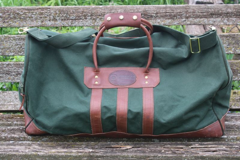 American Outdoorsman Gokey type vintage cotton canvas leather travel