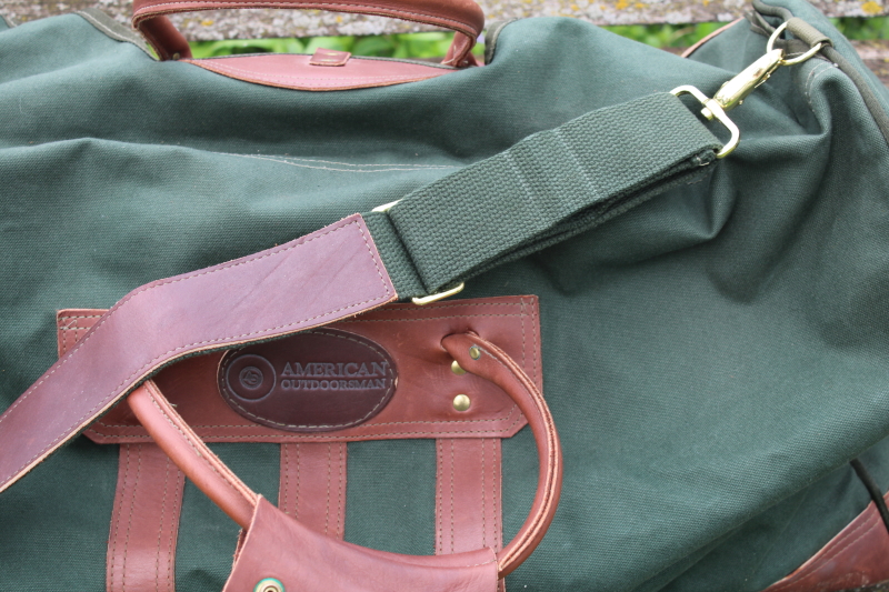 American Outdoorsman Gokey type vintage cotton canvas leather travel