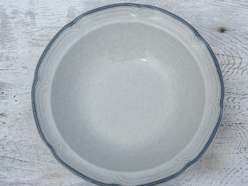 American Patchwork plain soup bowls, International Heritage stoneware Japan
