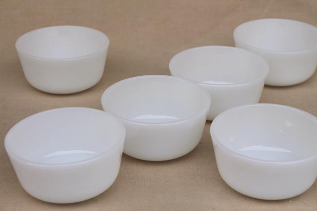 Anchor Hocking Fire King oven proof milk glass baking dishes or custard cups 