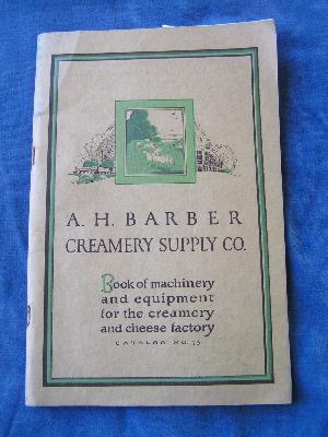 Antique farm catalog dairy or creamery equipment