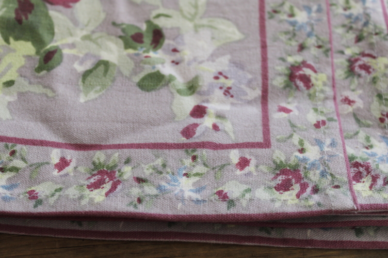 April Cornell print cotton placemats set, lavender, plum, green floral