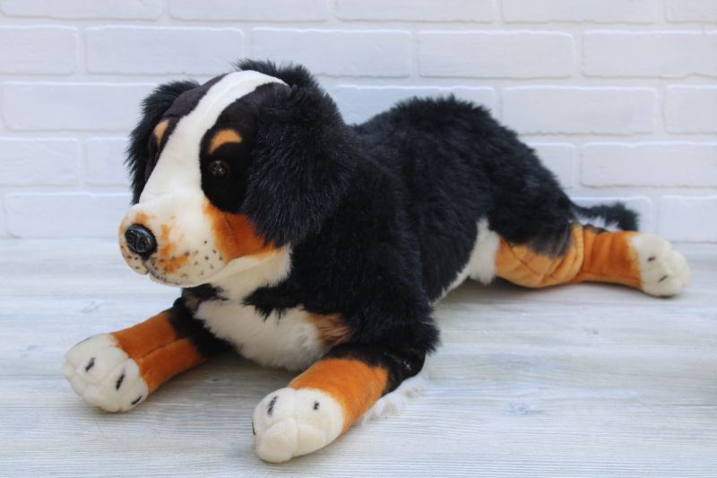Australian Shepherd or Border Collie large stuffed toy dog, life size puppy plush dog model