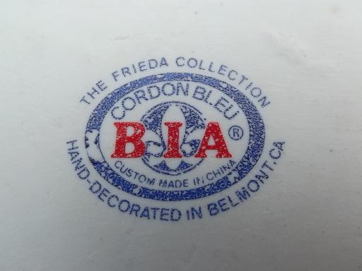 BIA Cordon Bleu french quiche fruit tart pan, Frieda Collection china 
