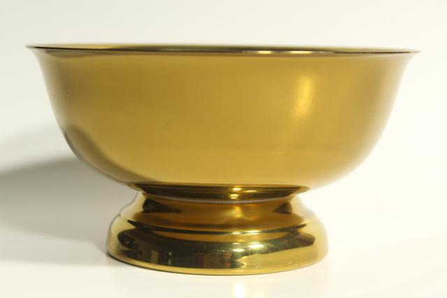 Baldwin brass hallmark, vintage Revere style solid brass bowl