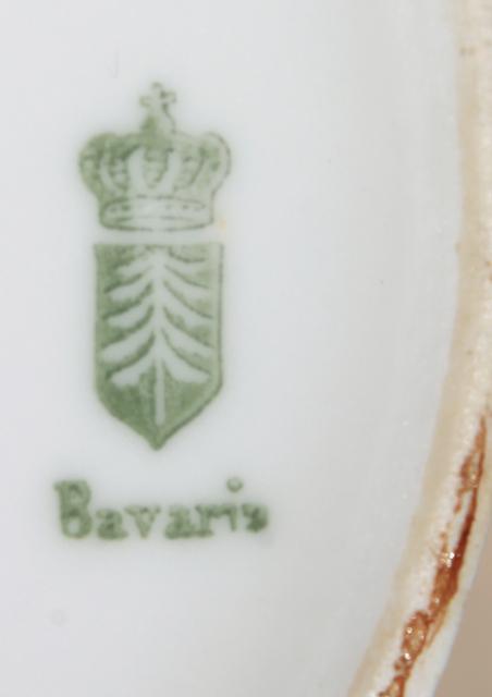 Bavaria china canister jar for sweetened condensed milk, antique pink roses porcelain