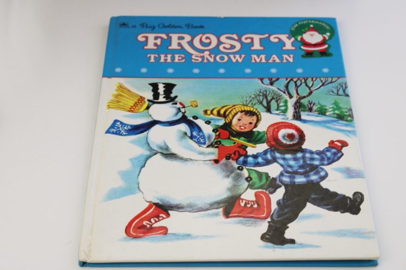 Big Golden Book Frosty the Snowman, vintage Christmas picture book