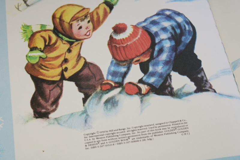 Big Golden Book Frosty the Snowman, vintage Christmas picture book