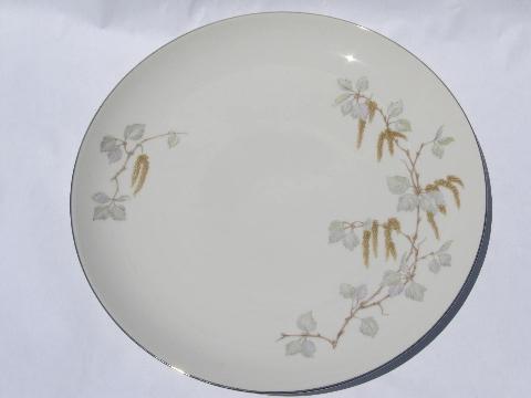 Birch Blossom china, set of 8 vintage Bavaria porcelain dinner plates