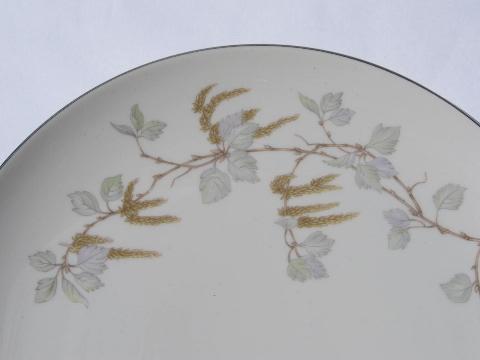 Birch Blossom china, set of 8 vintage Bavaria porcelain dinner plates