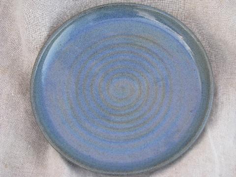 Blue Hill pottery Maine blueberries tumbler, blueberry stoneware plate