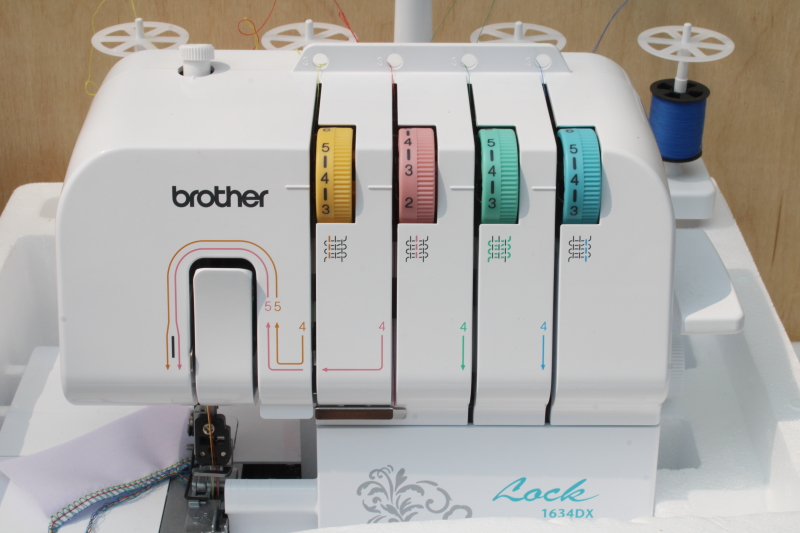 Brother 1634DX four thread serger sewing machine in original box, never used