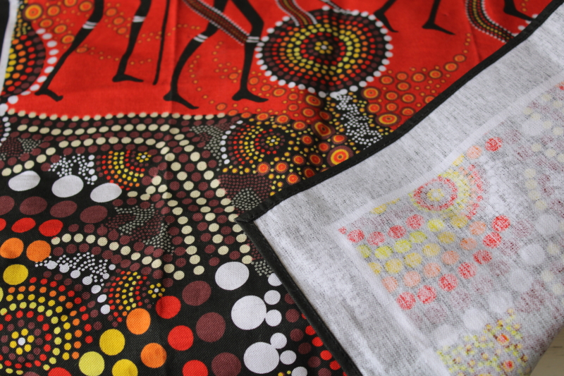 Bunabiri Australia Aboriginal print cotton towel wall hanging art ethnic decor