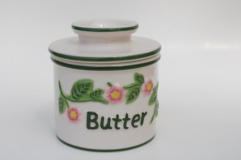 Butter bell keeper ceramic crock jar, country French style Beurre / Butter