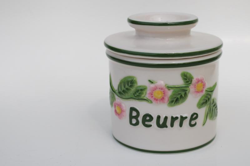 Butter bell keeper ceramic crock jar, country French style Beurre / Butter
