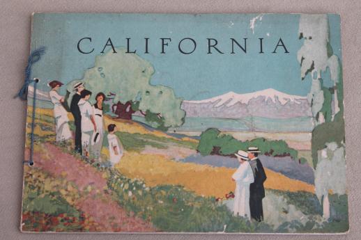 California & Grand Canyon grand tour vintage illustrated guide book dated 1919
