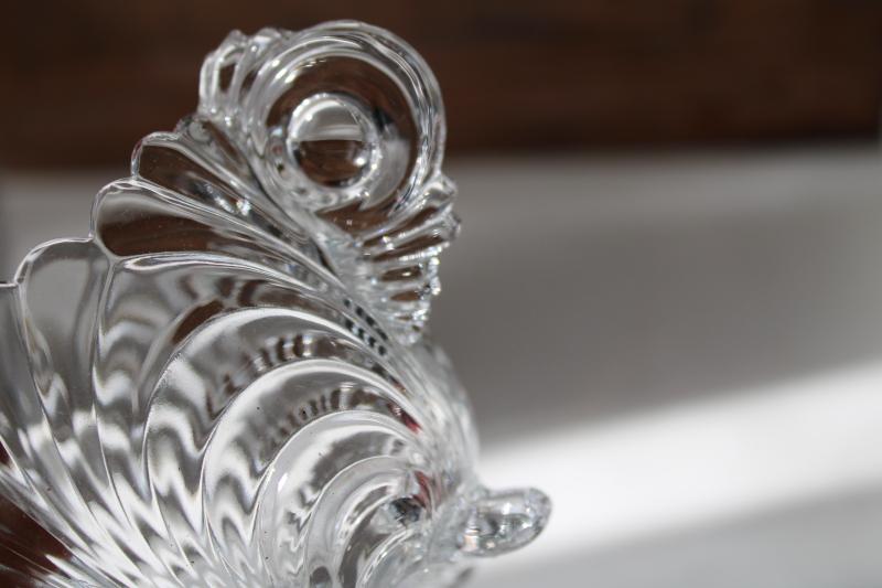 Cambridge Caprice crystal clear vintage glass cream pitcher & sugar bowl set