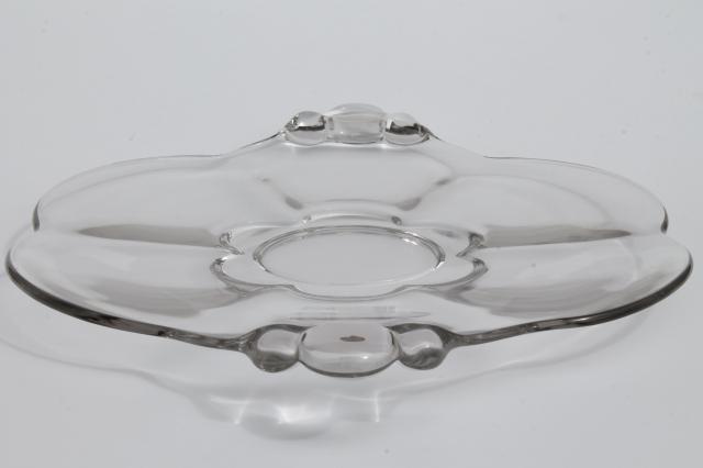 Canterbury Duncan & Miller crystal clear glass cake plate / sandwich tray