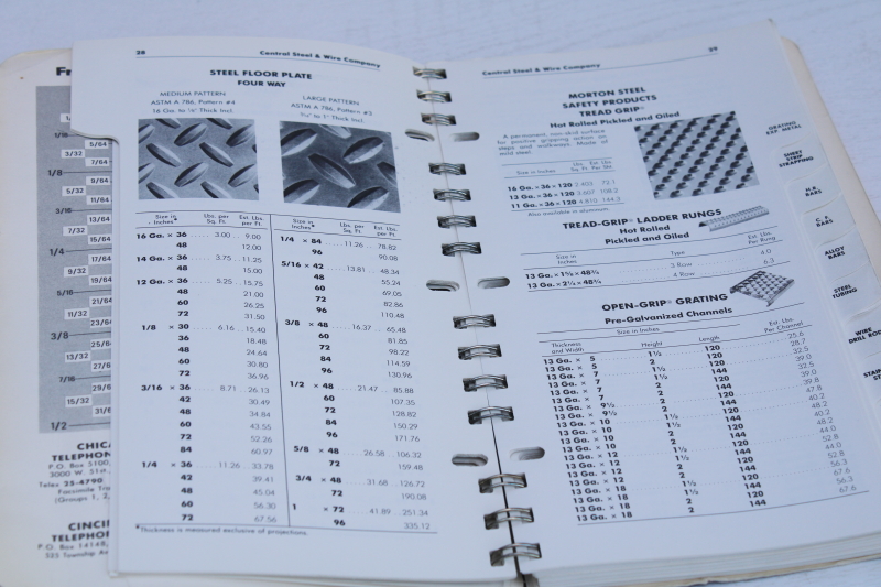 Central Steel & Ryerson catalogs lot 1970s 80s, metal data and tables for fabricating machining