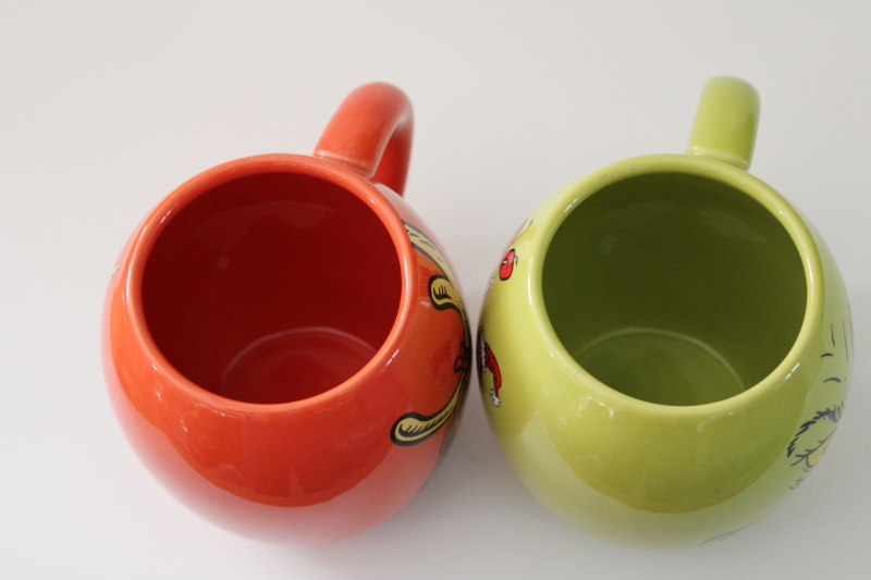 Christmas Grinch  dog Max BIG ceramic mugs set of two
