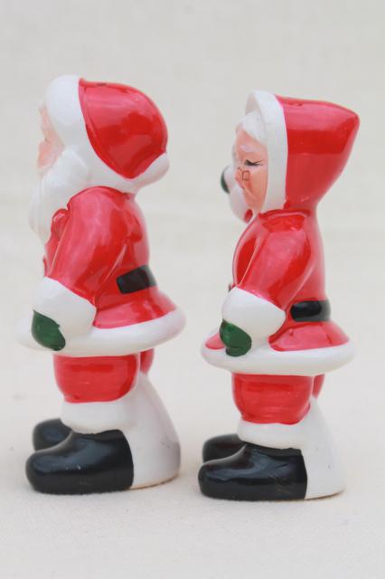 Christmas bell ringers Santa & Mrs. Claus S&P, vintage Napco Japan