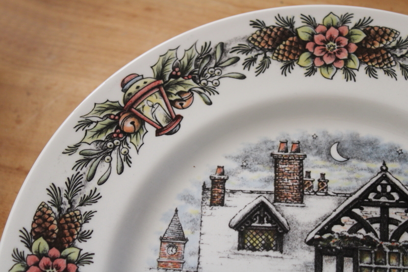 Christmas toy shop Royal Stafford England transferware china dinner plate