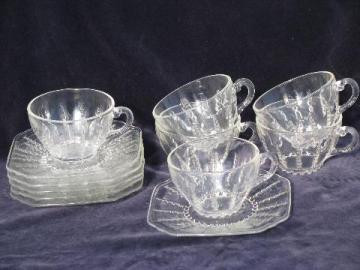 Beautiful Federal Glass Columbia depression era glass coffee cup and Saucer 