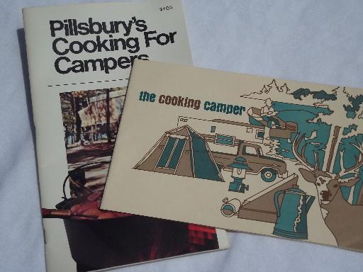 Cooking for Campers / The Cooking Camper, 70s vintage recipe cookbooks