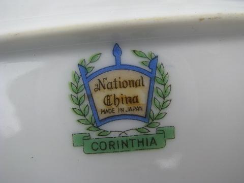 Corinthia vintage Made in Japan dinner service for 8, National china