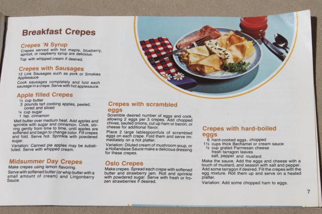 Crepes 'n Things vintage NordicWare pan instructions & recipes cookbook