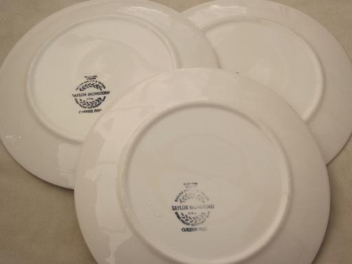 Currier & Ives Taylor, Smith & Taylor dinner plates, vintage TS&T china