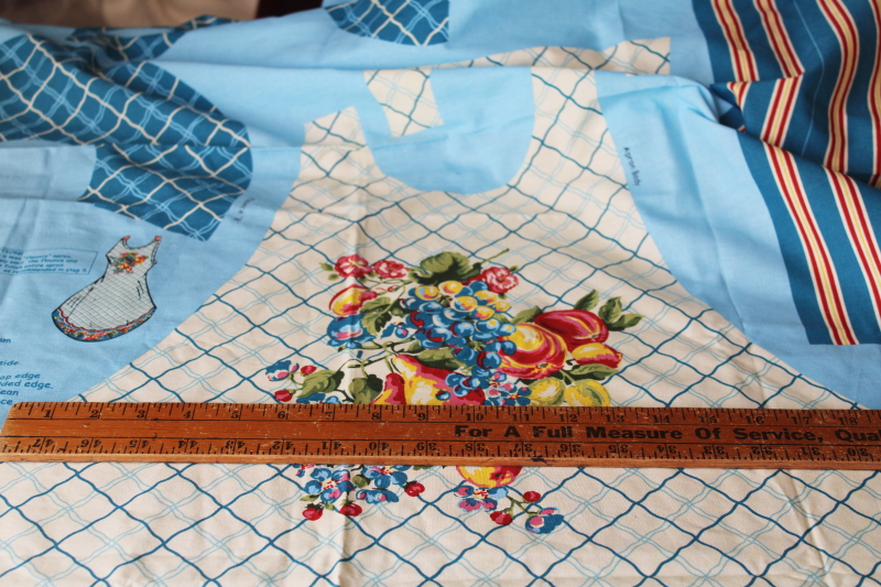 Daisy Kingdom Amys Apron print cotton panel cut  sew retro pinafore apron