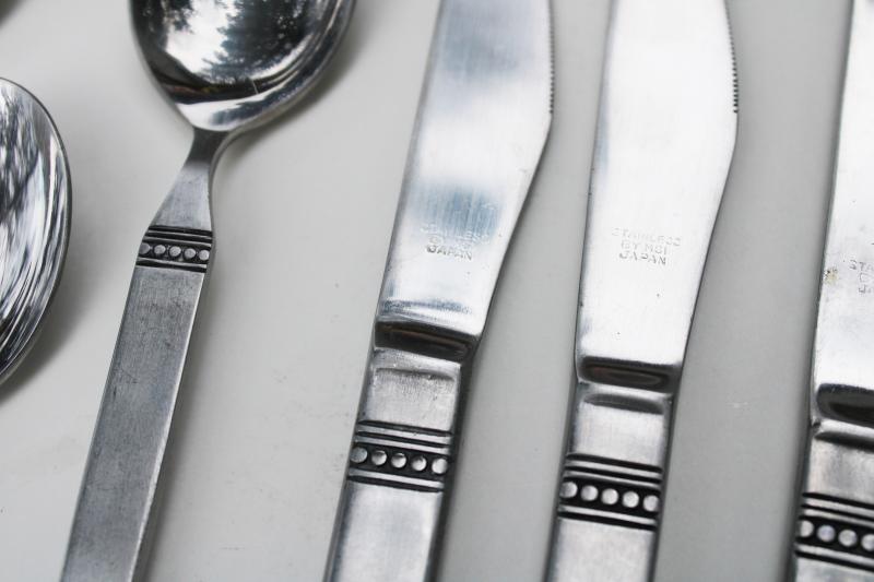 Danika Japan stainless flatware, danish modern vintage silverware lot mixed pieces
