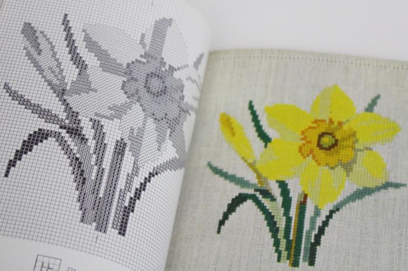 Danish Embroidery W Color Charts Flower Designs In Cross Stitch
