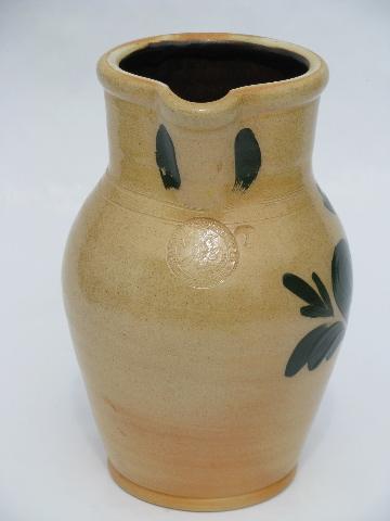Delavan Wisconsin Shadowlawn Pottery stoneware pitcher