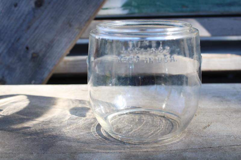 Dietz D Lite Loc Nob glass lantern globe, vintage replacement shade