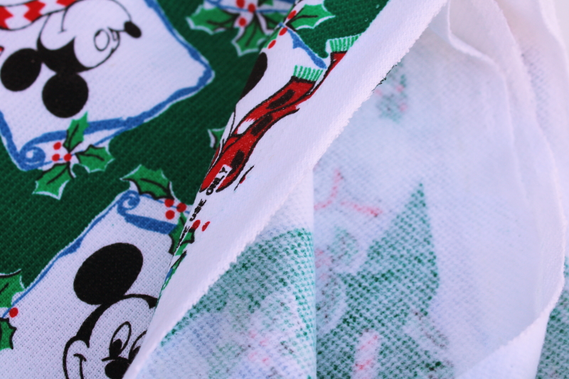 Disney Christmas Mickey print Peter Pan sweatshirt fleece thermal cotton poly fabric