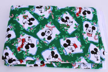 Disney Christmas Mickey print Peter Pan sweatshirt fleece thermal cotton poly fabric