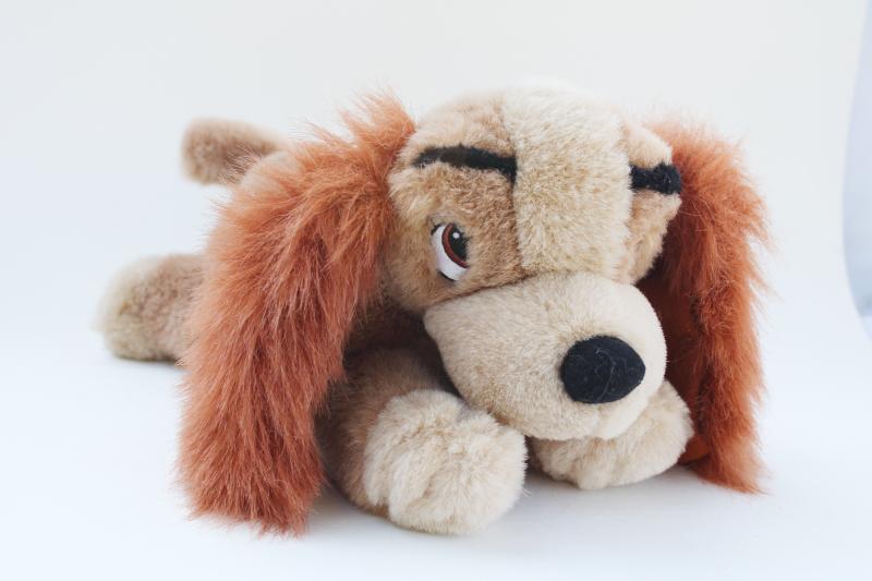 Disney Store plush toy cocker spaniel dog from Lady and the Tramp