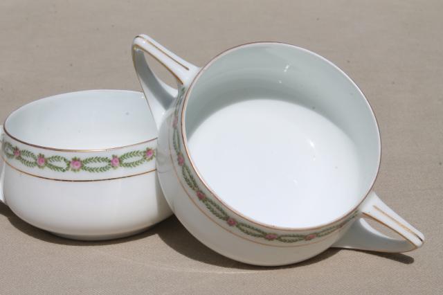 Donatello Rosenthal china cream soups or boullion cups, double handled bowls
