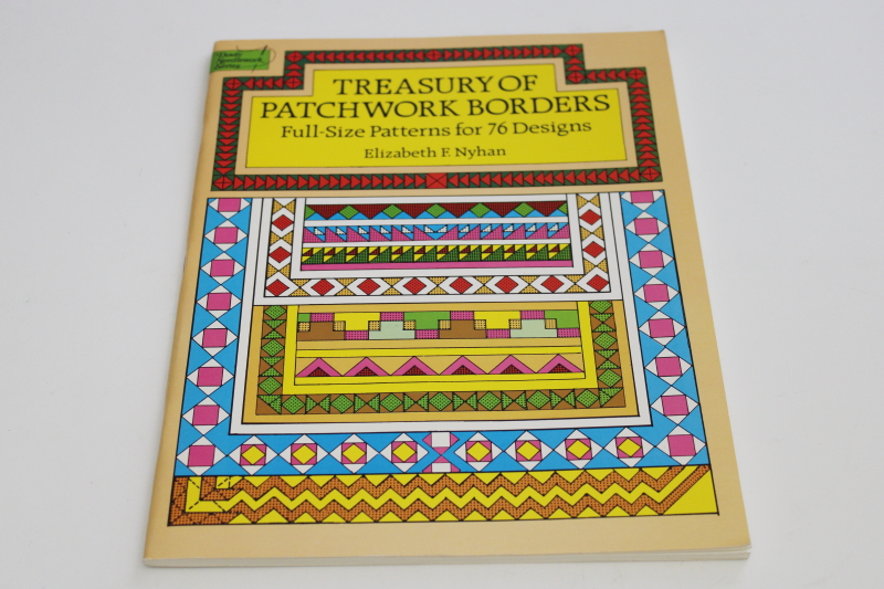 Dover book patchwork quilt border patterns, full size pattern pieces for quilting