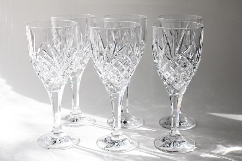 Goblets 8" Shannon Dublin by Godinger Set of 4 Crystal Wine Glasses 