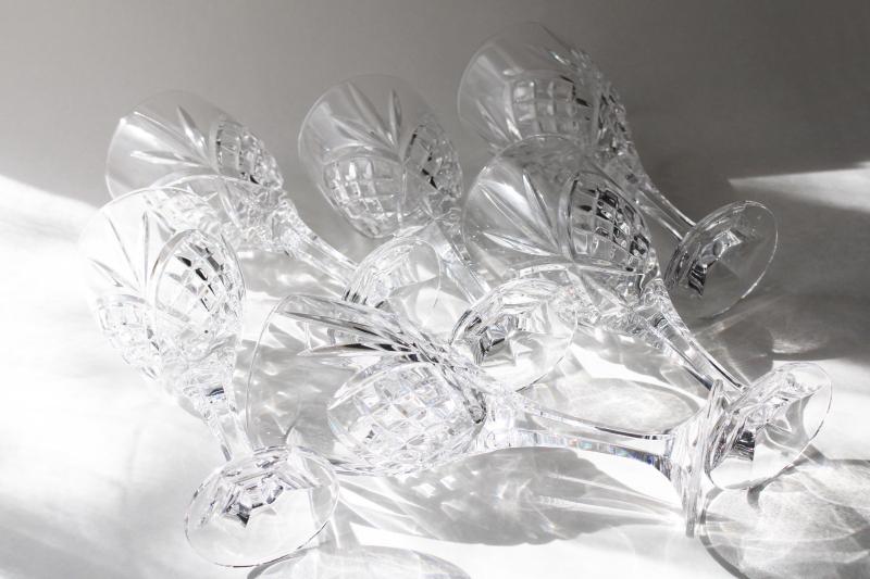 Dublin Godinger Shannon crystal clear glass, large wine glasses set of 6